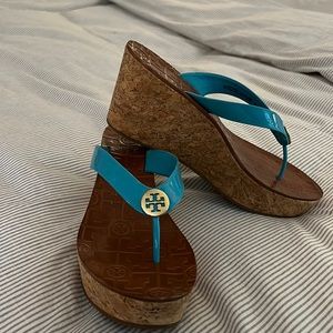 Tori Burch wedge flip flops